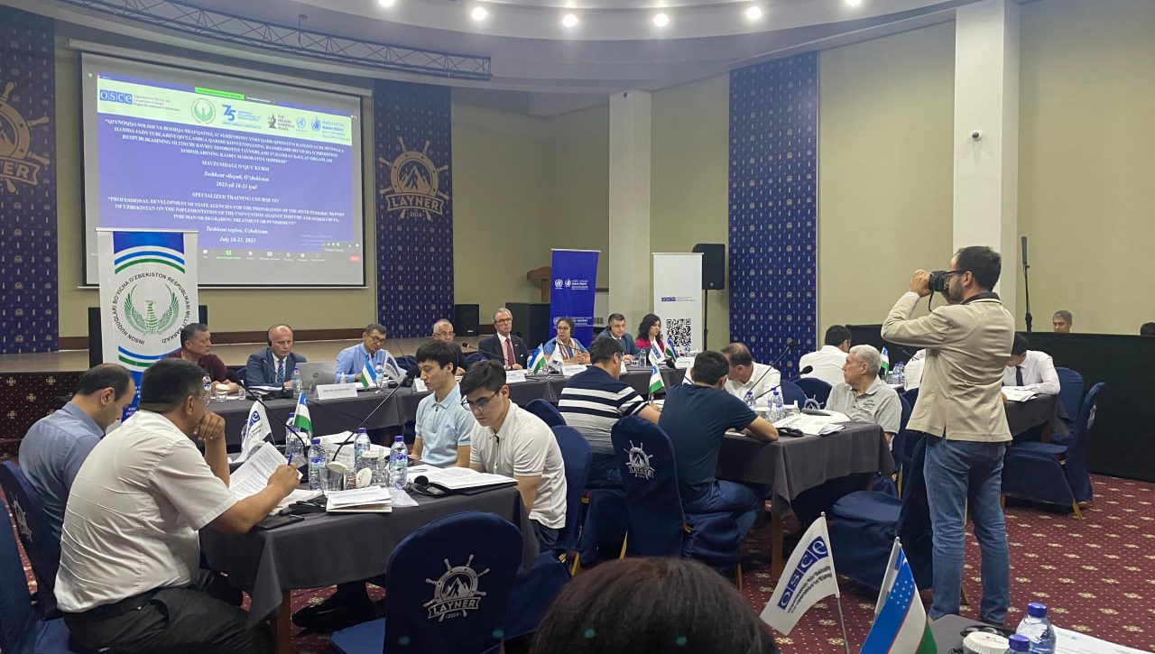 BMTning Qiynoqlarga qarshi konvensiyasi talablari:  davlat organlari xodimlarining bu boradagi kasbiy mahorati oshirilmoqda