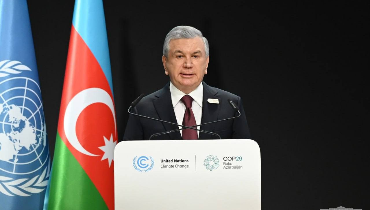 O‘zbekiston Respublikasi Prezidenti Shavkat Mirziyoyevning Birlashgan Millatlar Tashkilotining Iqlim o‘zgarishi bo‘yicha konferensiyasi (COP 29)dagi nutqi