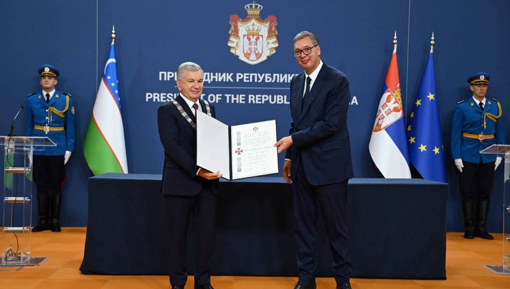Ўзбекистон Президенти Сербия Республикаси ордени билан тақдирланди