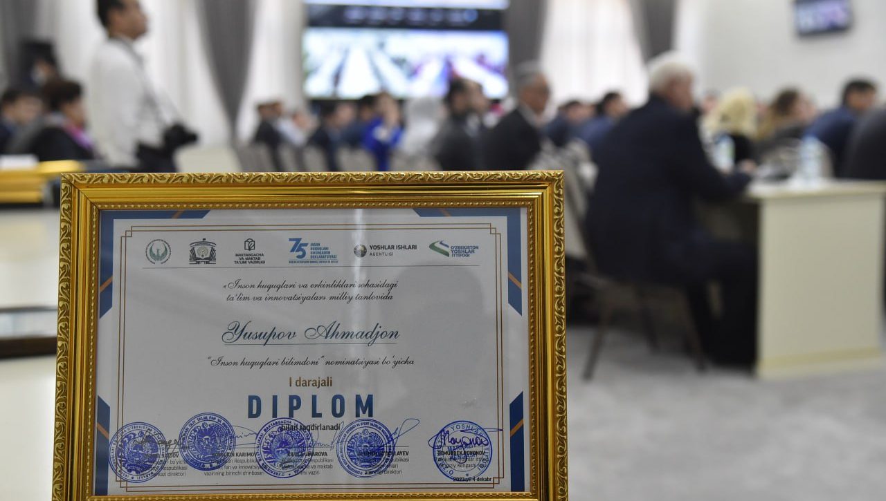 “Inson huquqlari va erkinliklari sohasida ta’lim va innovatsiyalar” tanlovi g‘oliblari ertaga ma’lum bo‘ladi