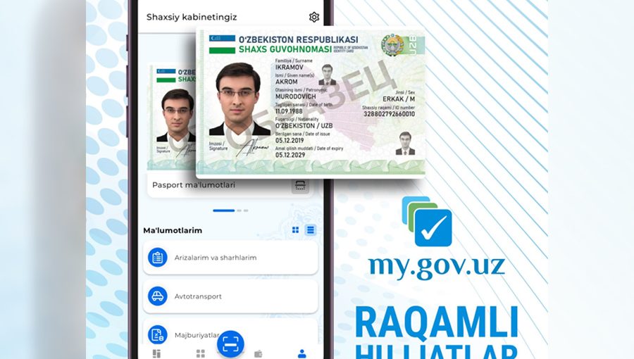 Shaxsni tasdiqlovchi va boshqa hujjatlarning elektron nusxasi ham rasman tan olinadi