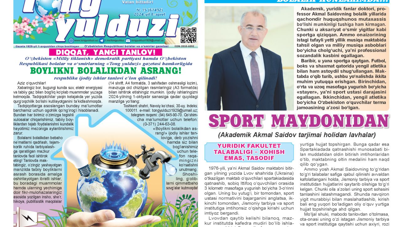 SPORT MAYDONIDAN ILM CHO‘QQISI SARI...