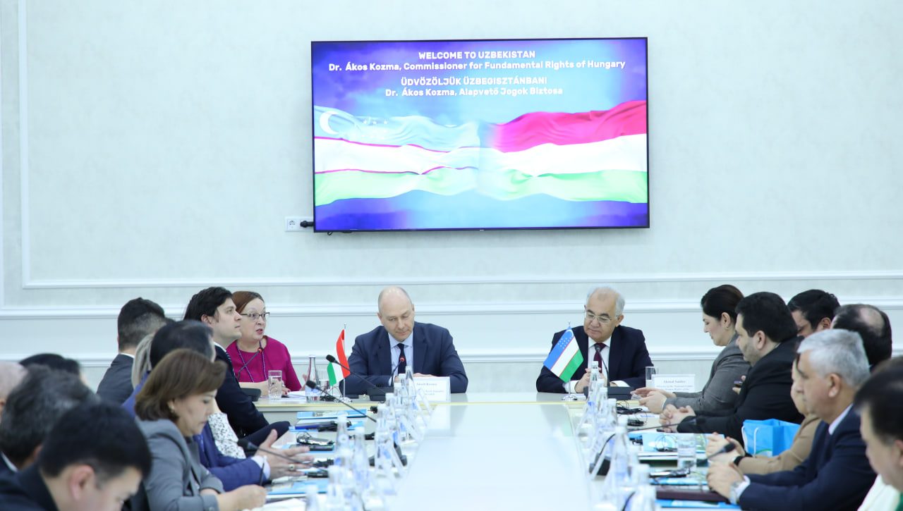 Inson huquqlari bo‘yicha O‘zbekiston Respublikasi Milliy markazi va Vengriyaning Asosiy huquqlar bo‘yicha vakili o‘rtasida o‘zaro anglashuv memorandumini imzolash marosimi