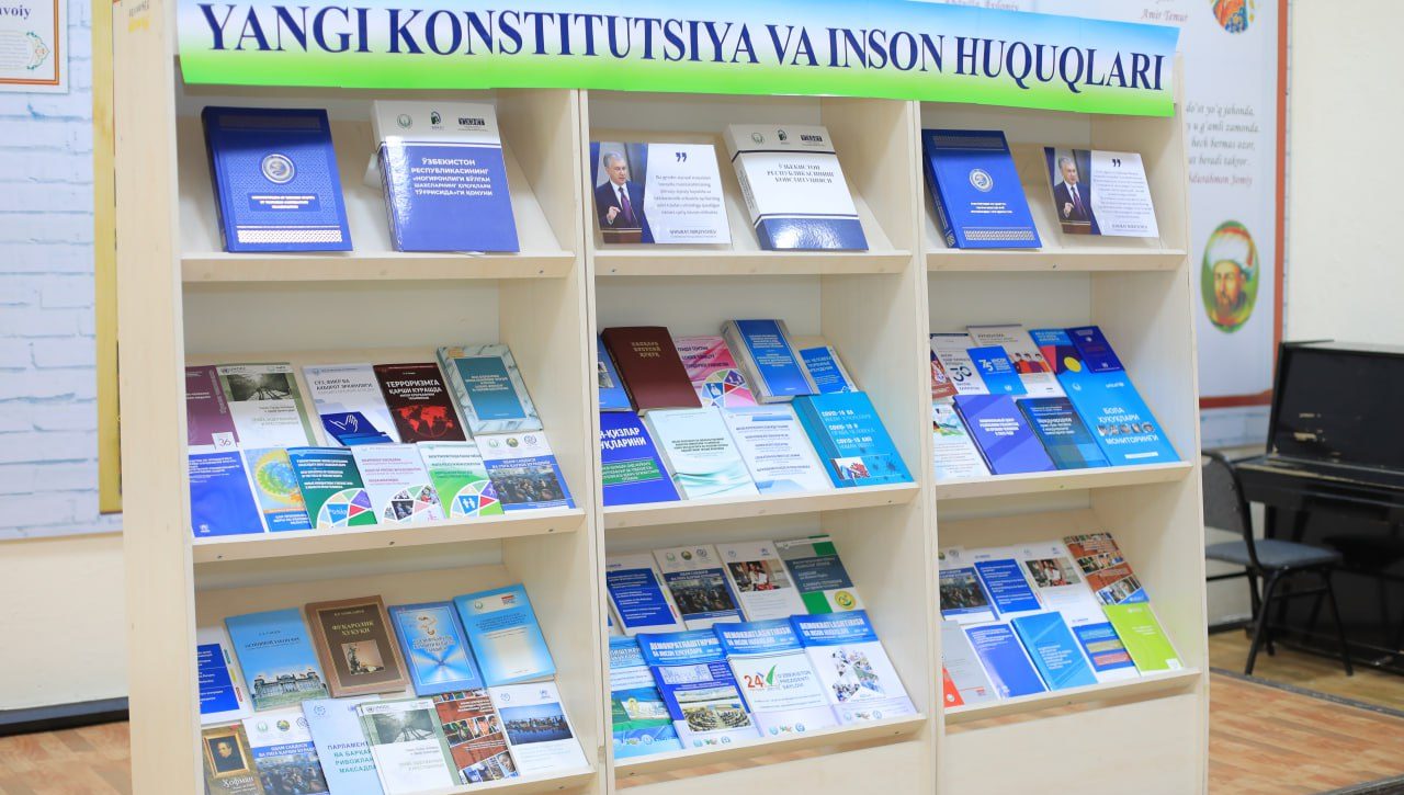 “Konstitutsiya va inson huquqlariga oid adabiyotlar” burchagi tashkil qilindi