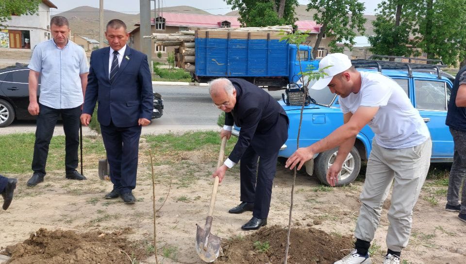 Akmal Saidov Jizzaxdagi “Yashil makon” umummilliy aksiyasida qatnashdi