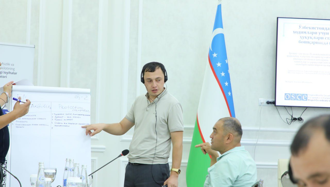 ҲУҚУҚНИ МУҲОФАЗА ҚИЛУВЧИ ОРГАНЛАР ХОДИМЛАРИ УЧУН ТРЕНИНГ ДОИРАСИДА УШЛАБ ТУРИЛГАНЛАРНИНГ ҲИМОЯГА МУҲТОЖ ТОИФАЛАРИ ВА ТИББИЙ КАФОЛАТЛАР МУҲОКАМА ҚИЛИНДИ