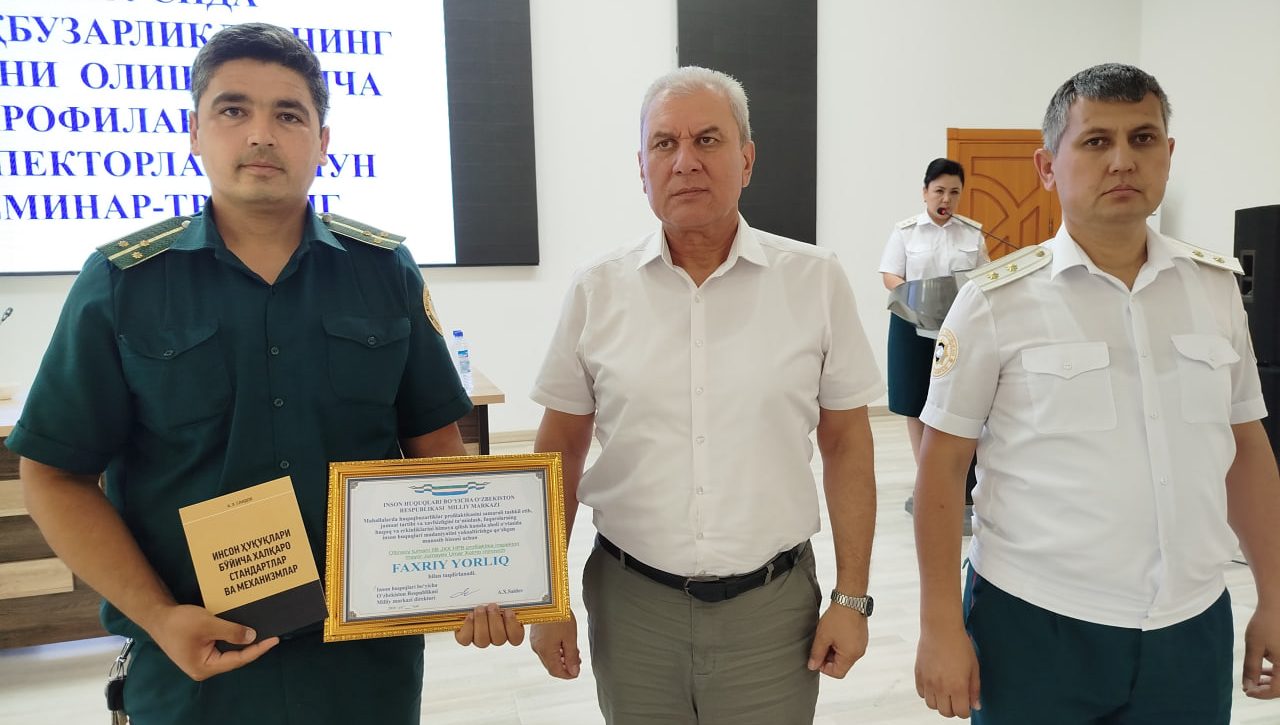 Деновда профилактика инспекторлари учун семинар-тренинг ўтказилди