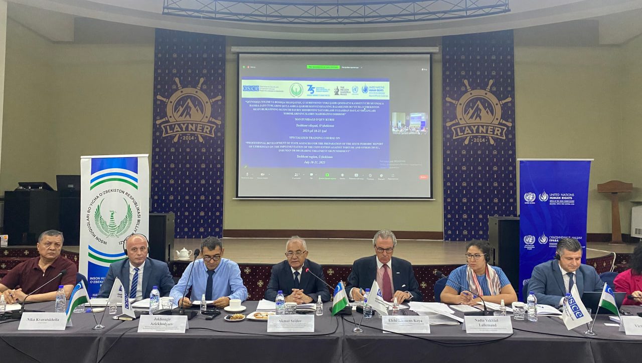 BMTning Qiynoqlarga qarshi konvensiyasi talablari:  davlat organlari xodimlarining bu boradagi kasbiy mahorati oshirilmoqda