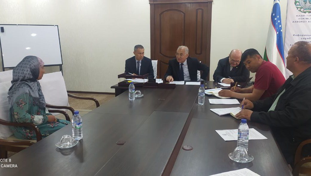 Kasbida fuqarolar bilan sayyor qabul tashkil etildi