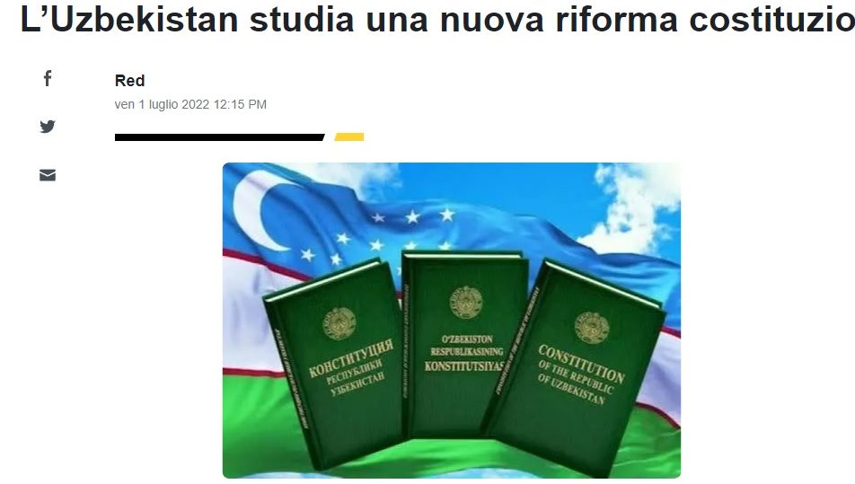 Akademik  Akmal Saidovning konstitutsiyaviy  islohotlarga bag‘ishlangan maqolasi Italiyada e’lon qilindi