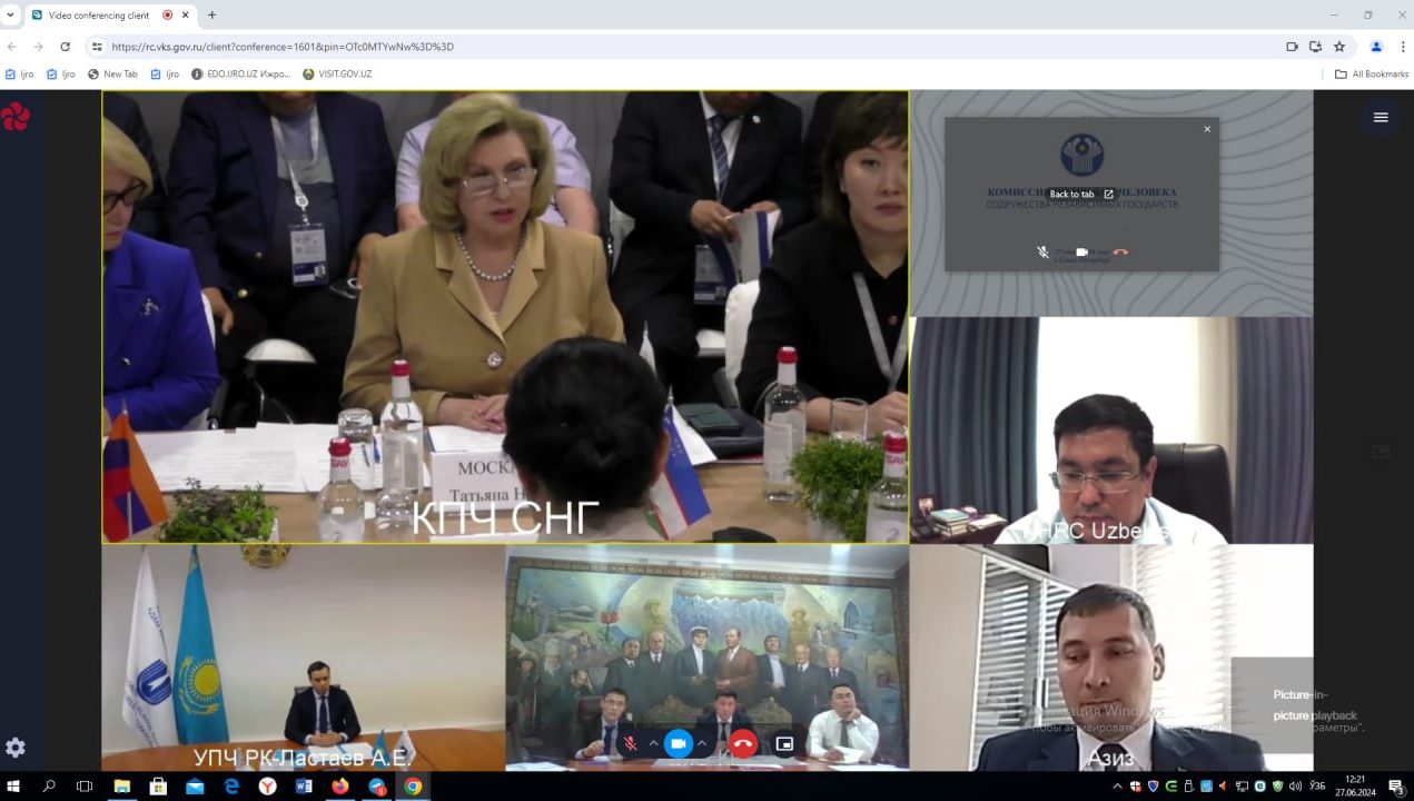 O‘zbekiston vakili MDH Inson huquqlari bo‘yicha komissiyasining navbatdagi yig‘ilishida qatnashdi