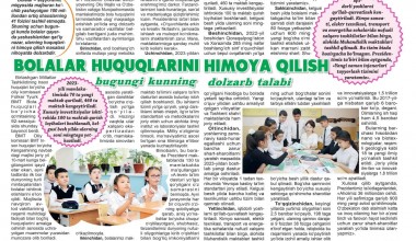  «TONG YULDUZI» газетасининг 2023 йил 4-сонида Ғулом Мирзонинг болалар ҳуқуқлари ҳимоясига бағишланган мақоласи эълон қилинди