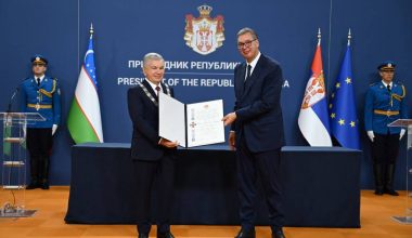 Президент Узбекистана награжден Орденом Республики Сербия