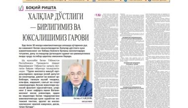 Ҳалқлар дўстлиги – бирлигимиз ва тараққиётимиз гарови