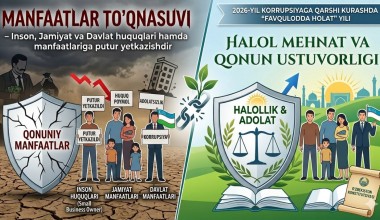 MANFAATLAR TO‘QNASHUVI –  INSON, JAMIYAT VA DAVLAT HUQUQLARI HAMDA MANFAATLARIGA GA PUTUR YETKAZISHDIR