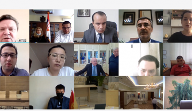 Working meeting in a video conference format