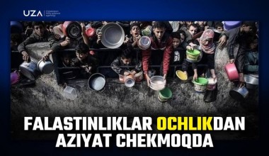 Фаластинликлар очликдан азият чекмоқда (+видео)